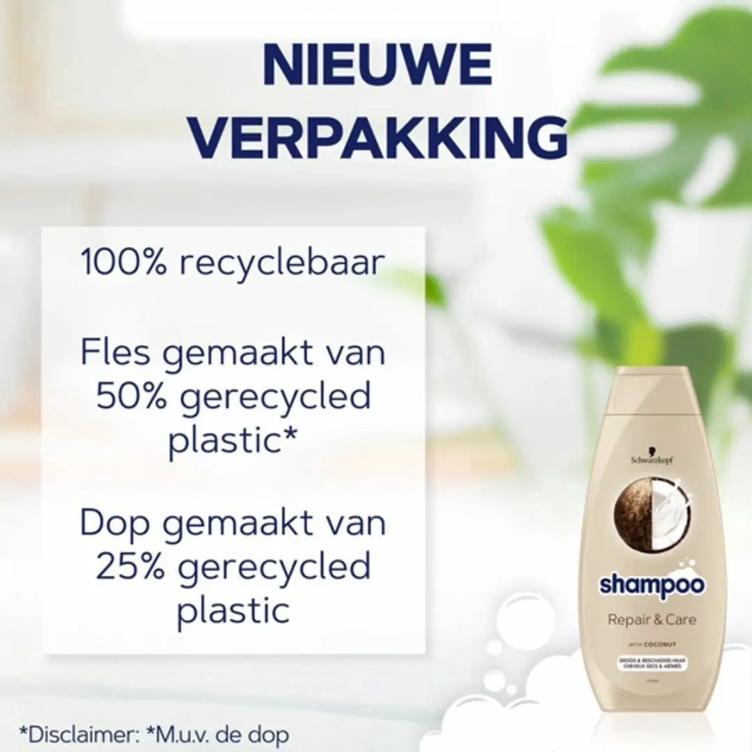 Schwarzkopf Shampoo Repair & Care 400ml - 24 Stuks