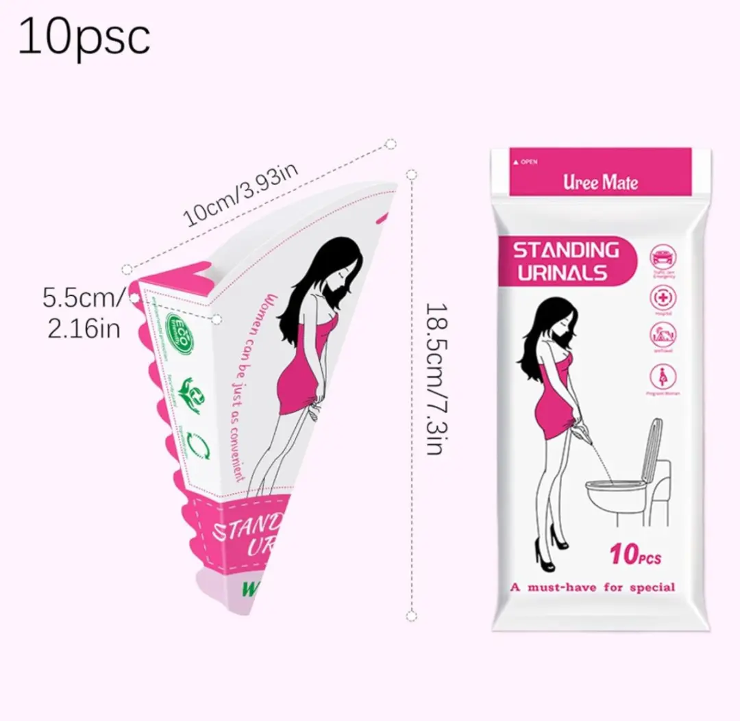ECTEATOY Opvouwbaar Vrouwenurinoir - 10 Stuks - Paars