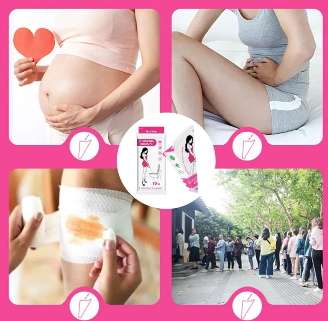 ECTEATOY Opvouwbaar Vrouwenurinoir - 10 Stuks - Paars