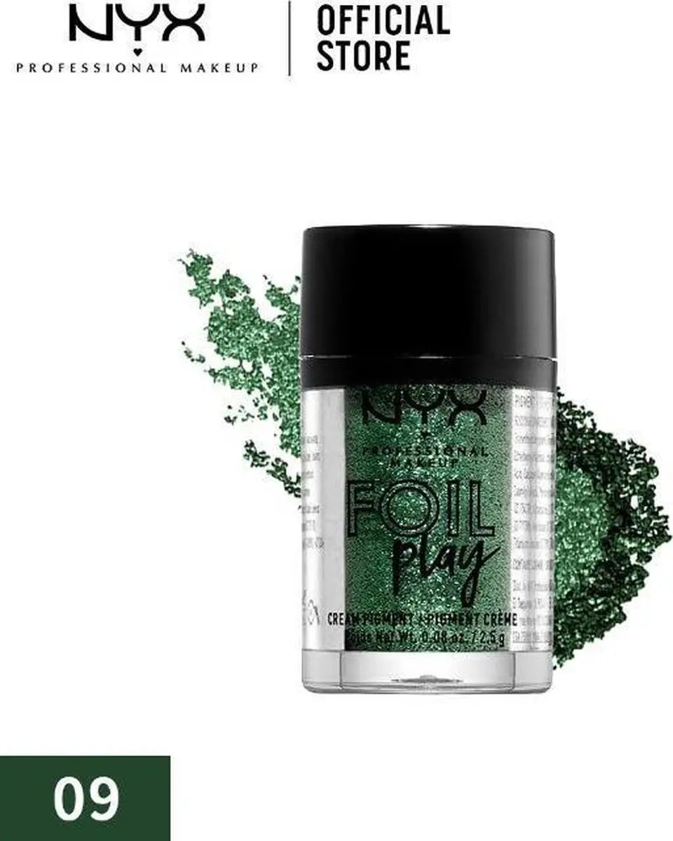 NYX Foil Play Cream Pigment Oogschaduw 09 Hunty - 2.5g Groen