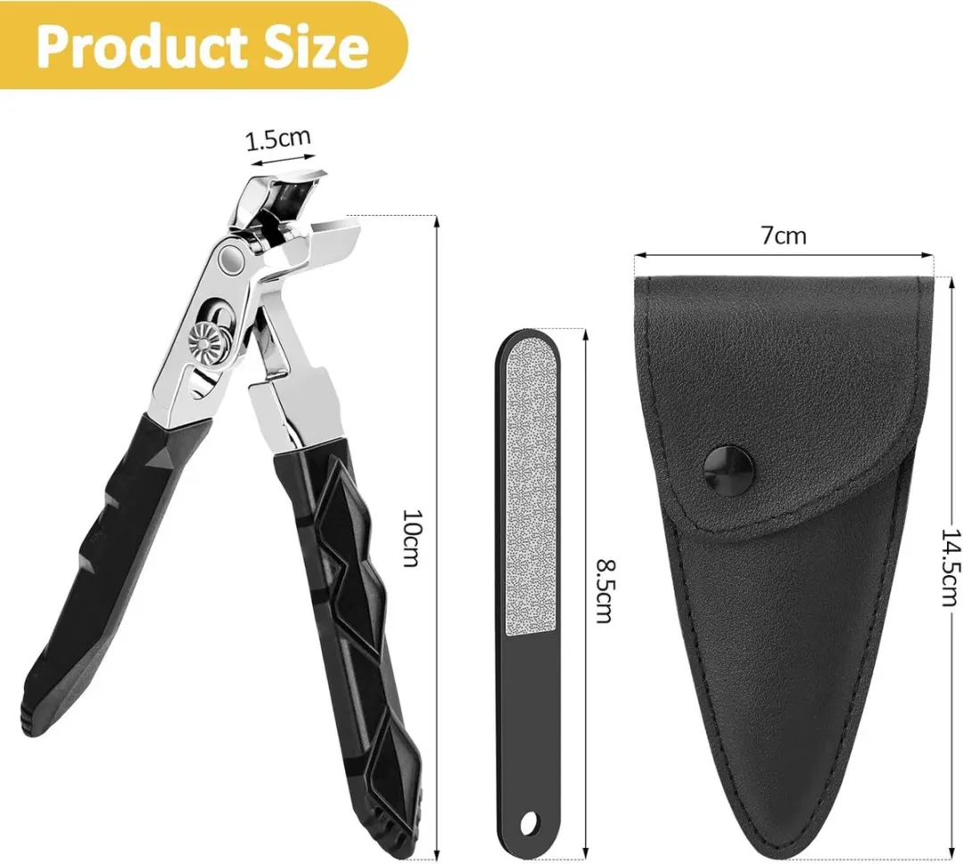Ecteatoy Professionele Teennagelknipper RVS - Incl. vijl & opbergtas - 3 Stuks
