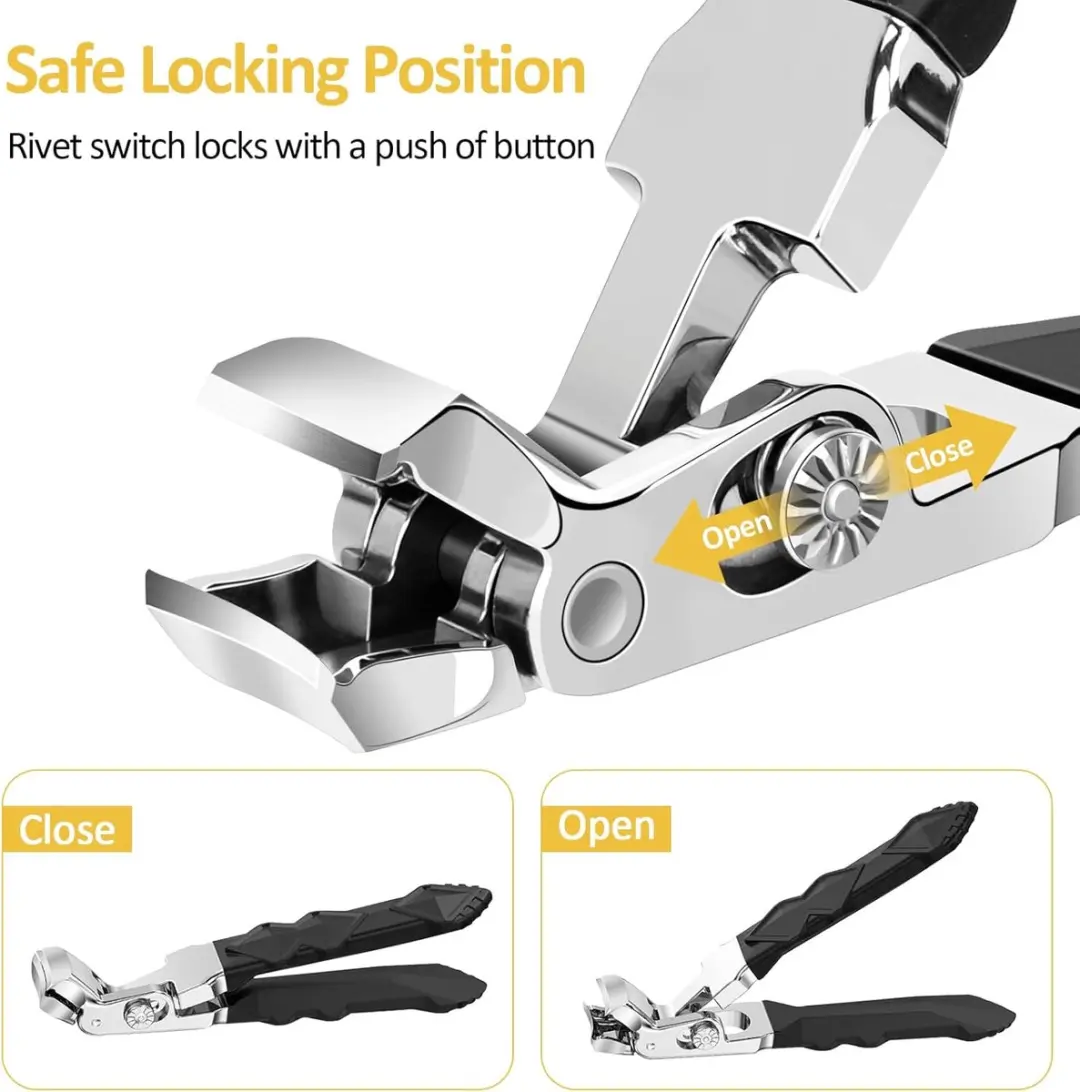Ecteatoy Professionele Teennagelknipper RVS - Incl. vijl & opbergtas - 3 Stuks