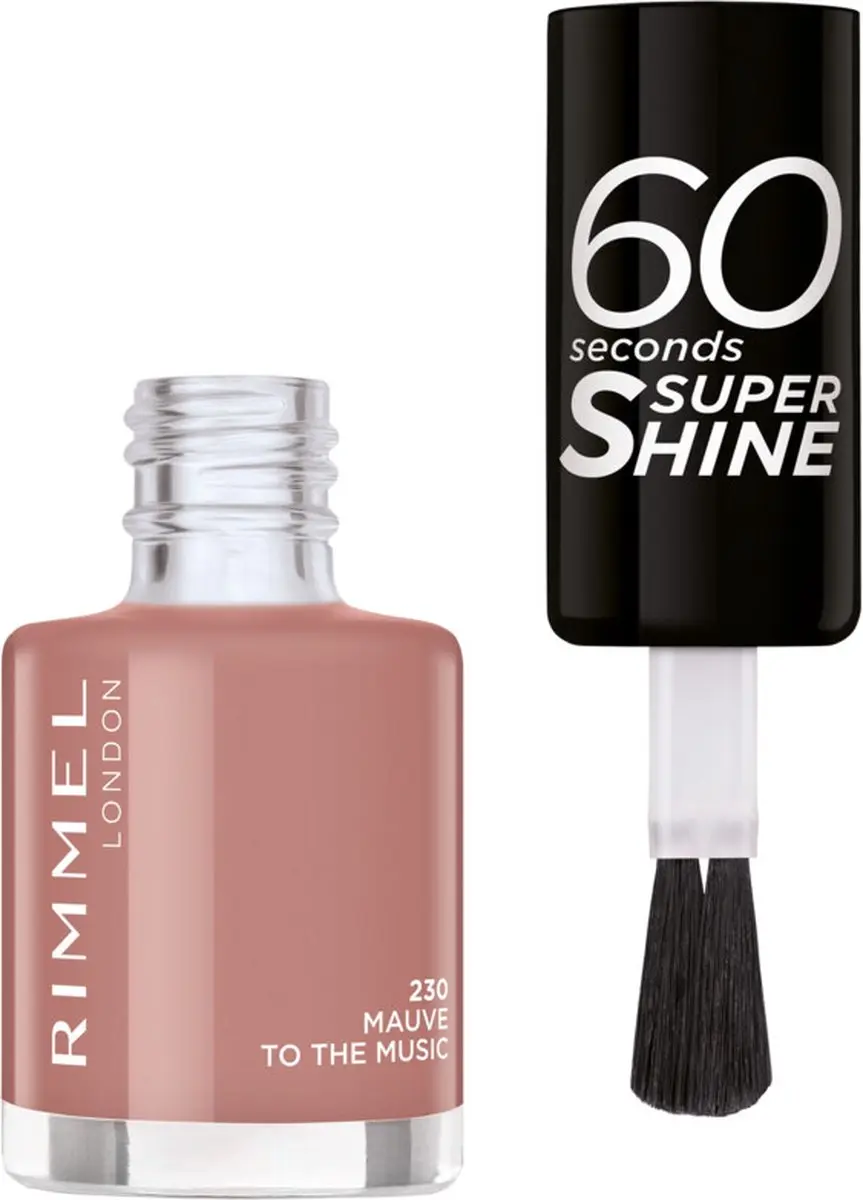 Rimmel London 60 Seconds Super Shine Nagellak 230 Mauve To The Music - 8ml