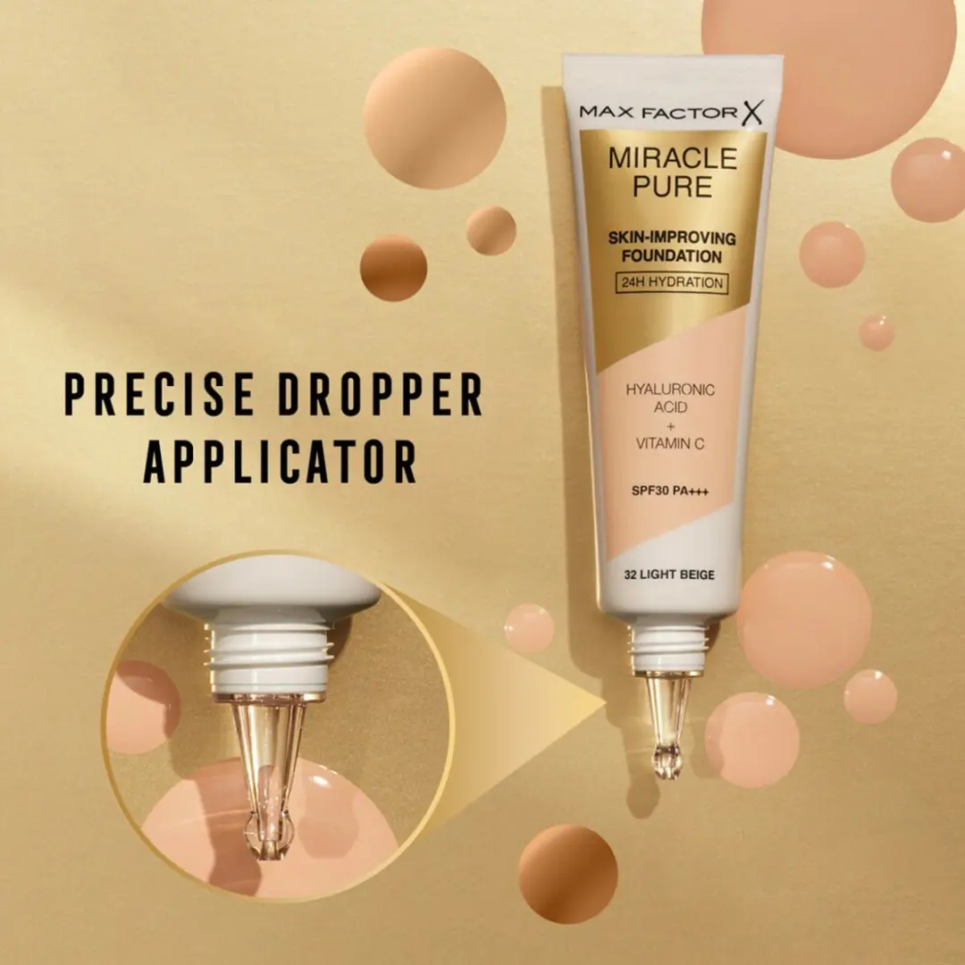 Max Factor Miracle Pure Foundation 93 Mocha - 3x30ml
