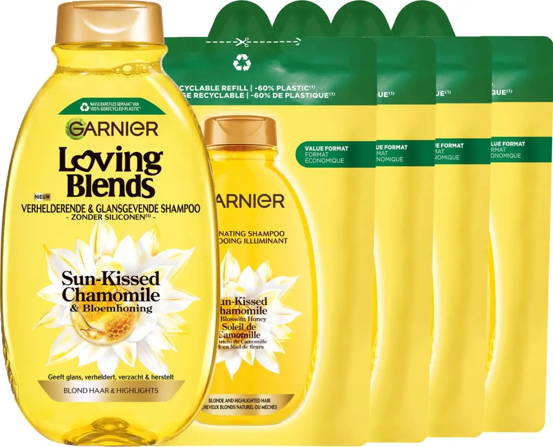 Garnier Loving Blends Kamille & Bloemenhoning Shampoo 250ml - 5 Stuks