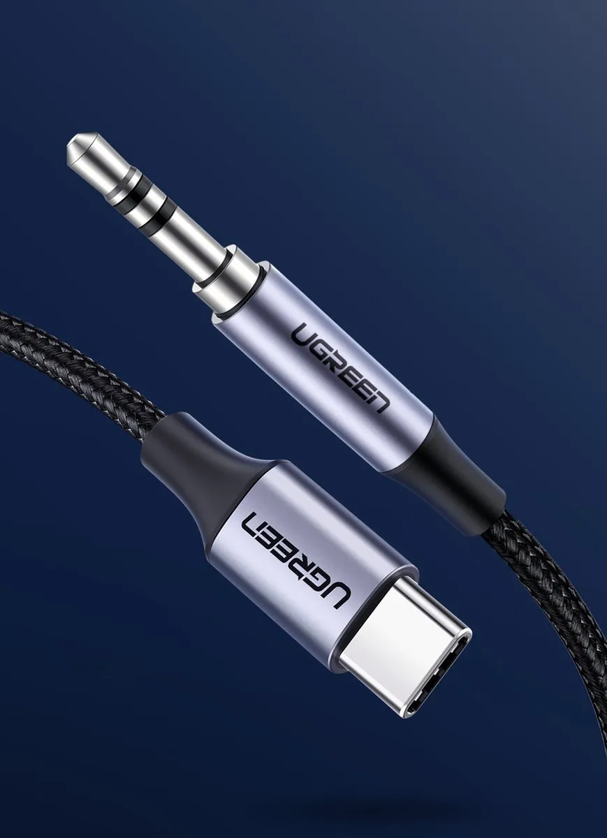UGreen 30633 USB-C naar 3.5mm AUX-kabel 1m - Zwart