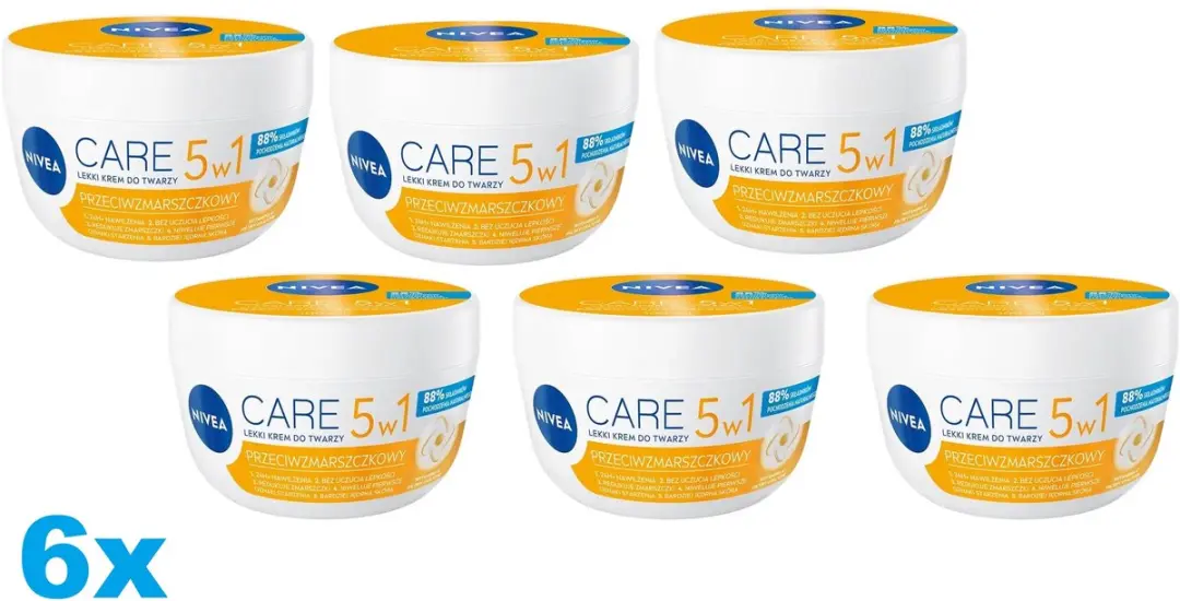 NIVEA Care 5in1 Anti-Rimpel Gezichtscrème 6x100ml