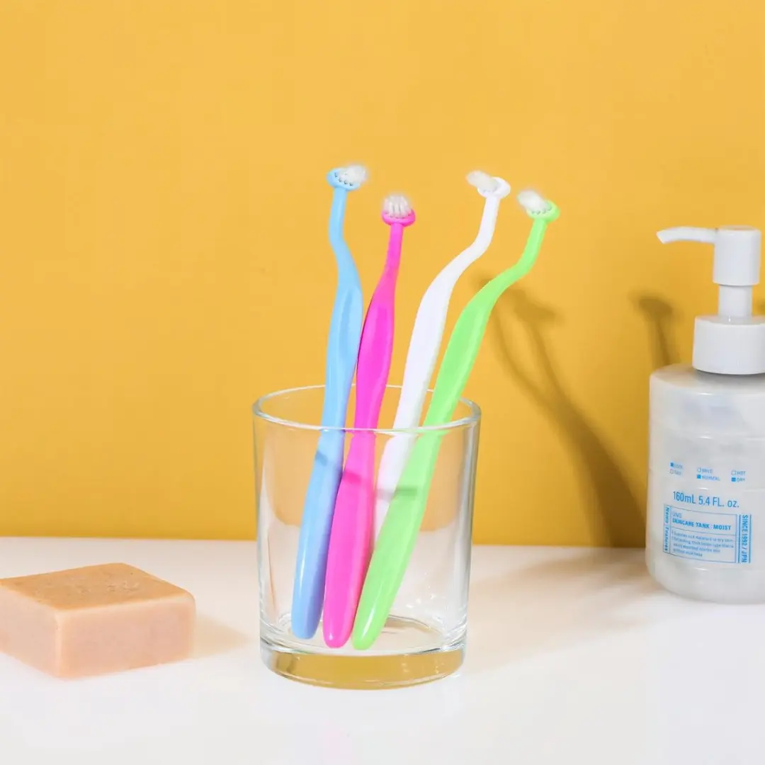 ECTEATOY Orthodontische Tandenborstel 4 Stuks - Blauw+Groen