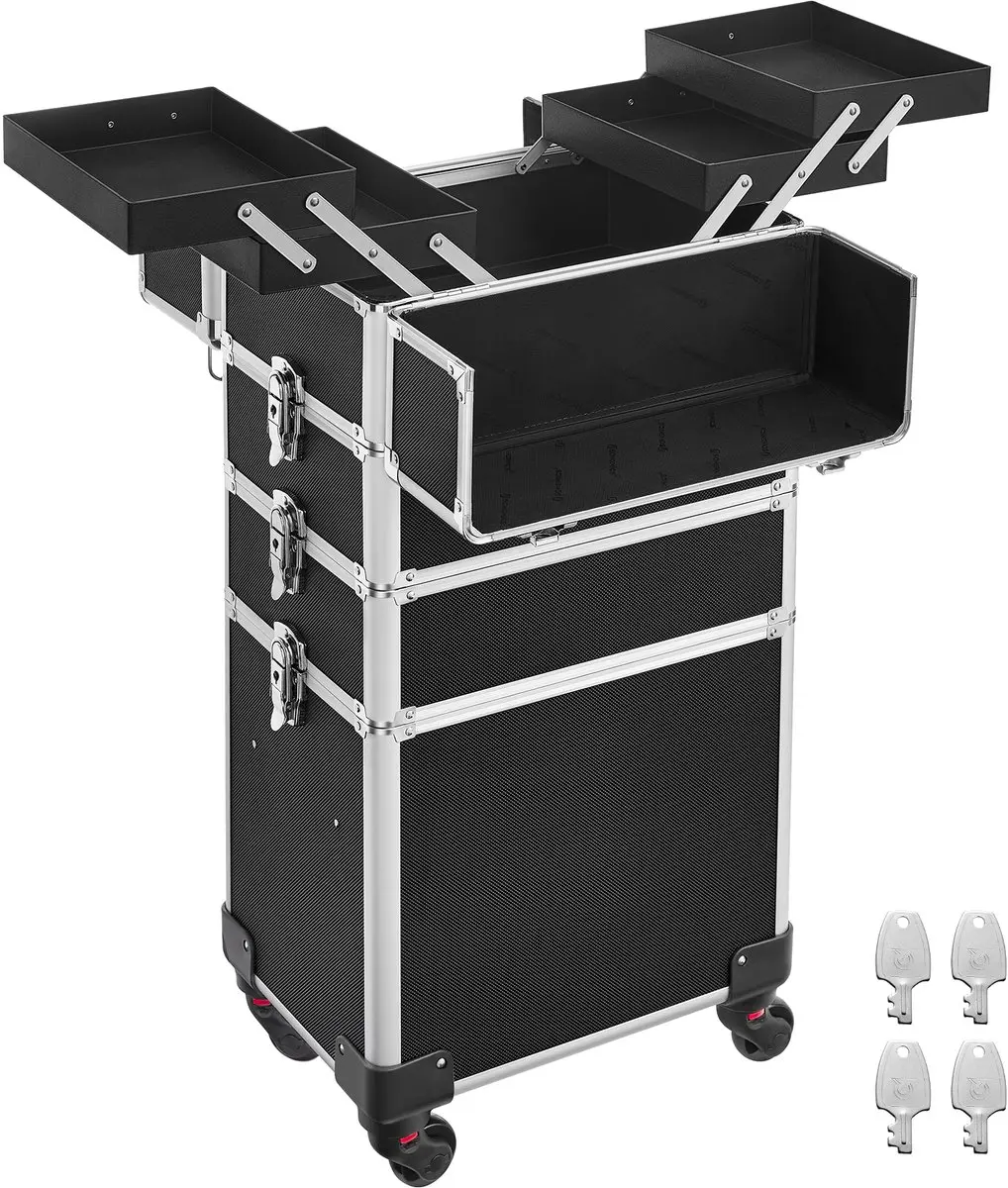 Songmics JHZ11BK Make-up Koffer Trolley