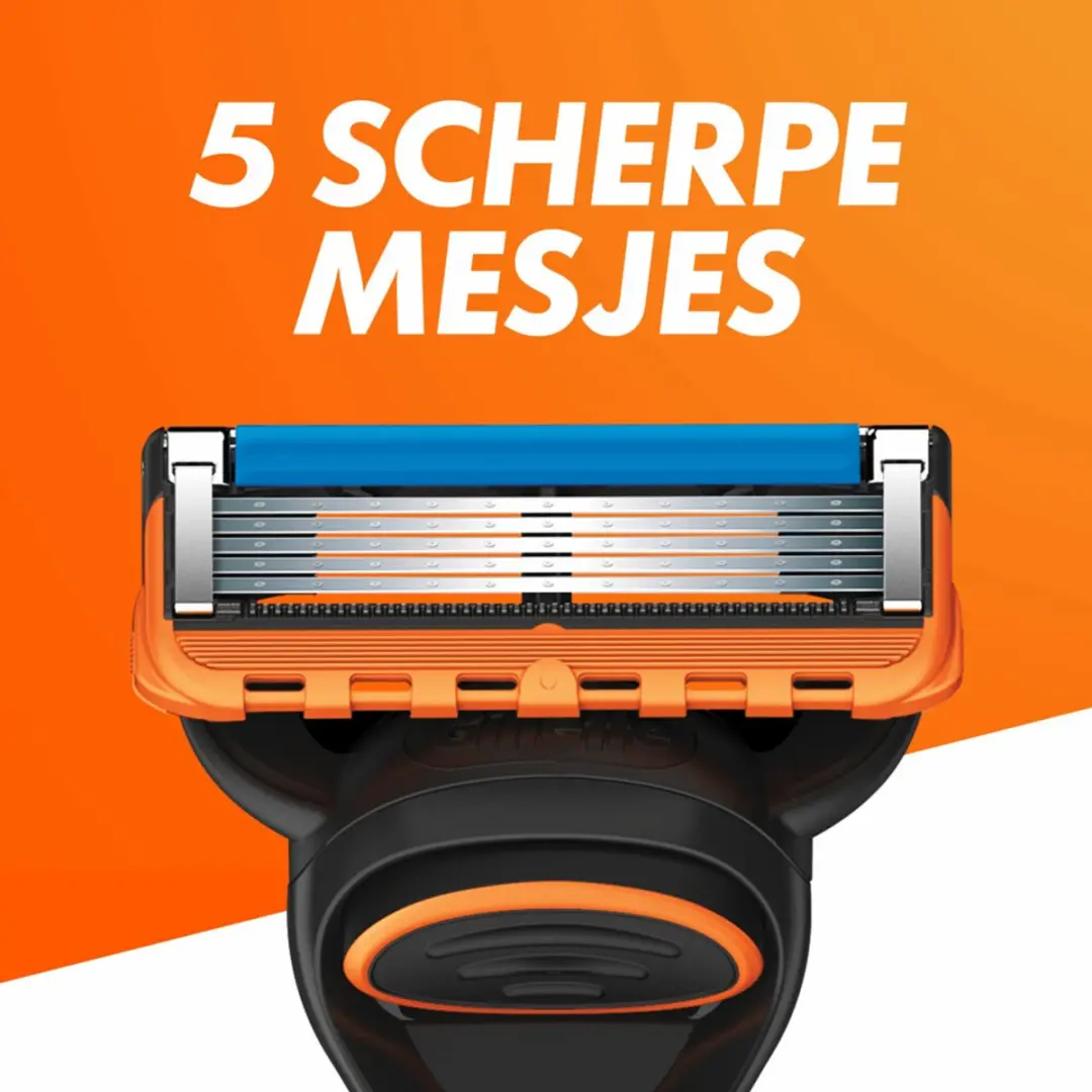 Gillette Fusion 5 Power Scheermesjes - 72 Stuks (6x12) - Blauw/Oranje/Zwart