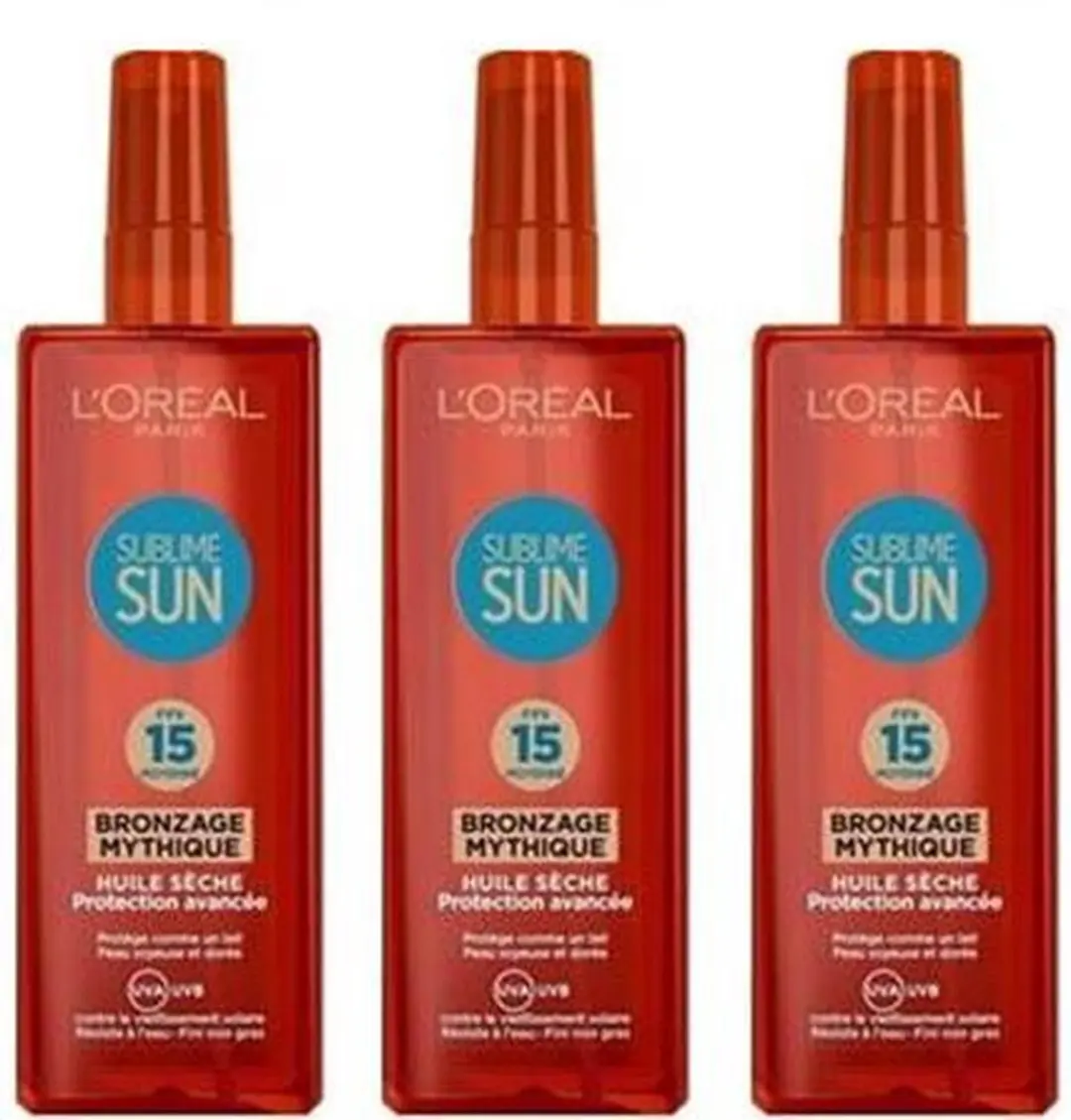 L'Oréal Paris Sublime Sun Oil Spray Factor 15 - 450ml (3x150ml)