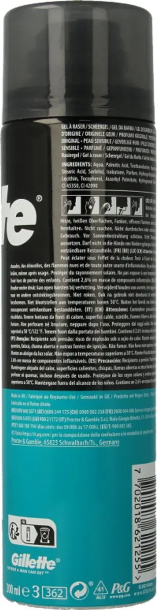 Gillette Gevoelige Huid Scheergel 200ml