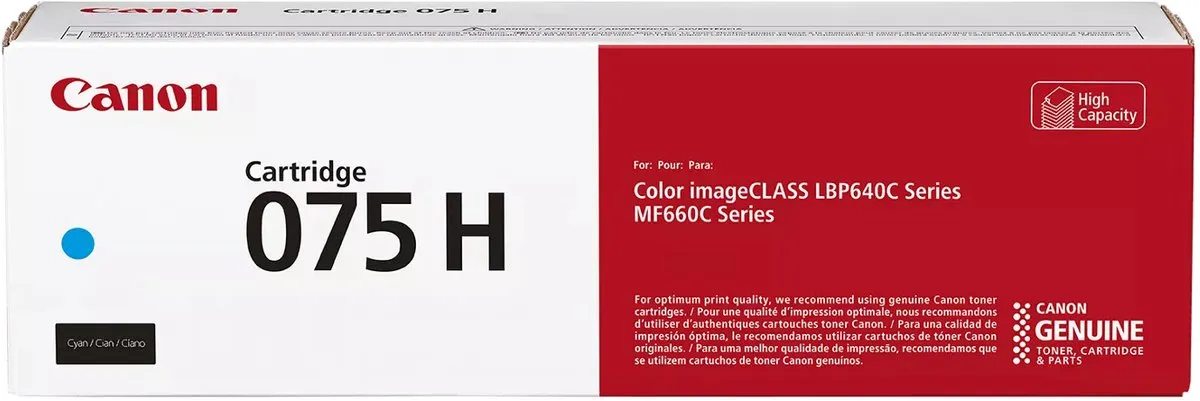 Canon 075H Cyaan Tonercartridge 2500 Pagina's