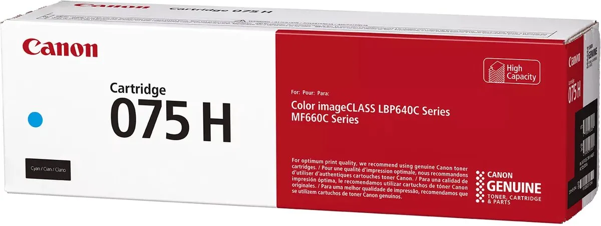 Canon 075H Cyaan Tonercartridge 2500 Pagina's