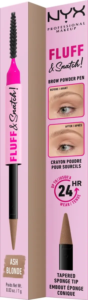 NYX Professional Makeup Fluff & Snatch! Brow Powder Pen Ash Blonde 0.5g