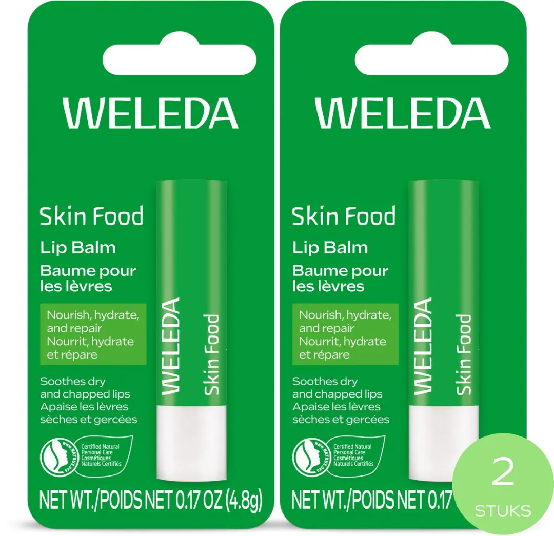 Weleda Skin Food Lip Butter Stick - 2 Stuks Groen/Wit
