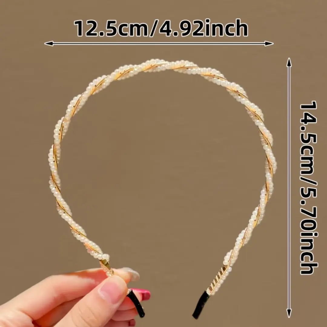 Nuvex Witgoud Diadeem Set - 5 Stuks Parels