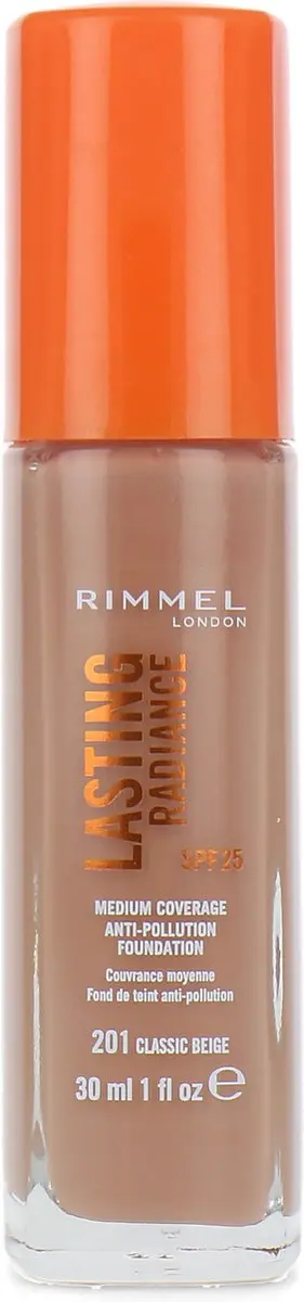 Rimmel London Lasting Radiance Foundation 201 Classic Beige 30ml