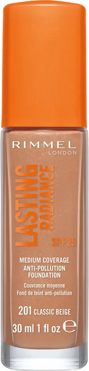 Rimmel London Lasting Radiance Foundation 201 Classic Beige 30ml