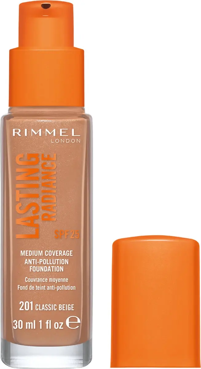 Rimmel London Lasting Radiance Foundation 201 Classic Beige 30ml