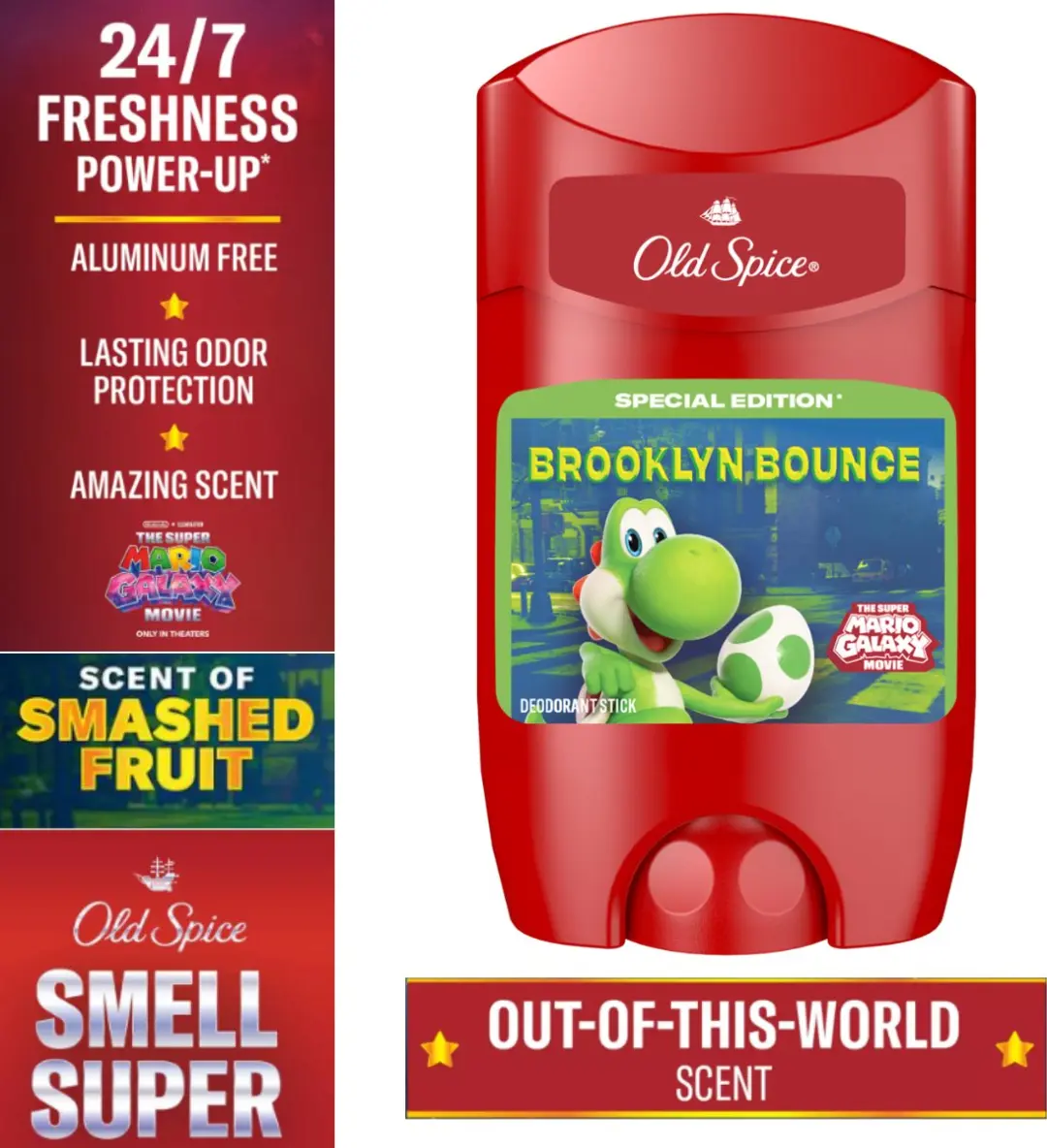 Old Spice The Super Mario Galaxy Movie Deodorant - 3x50ml - Cosmic Quest