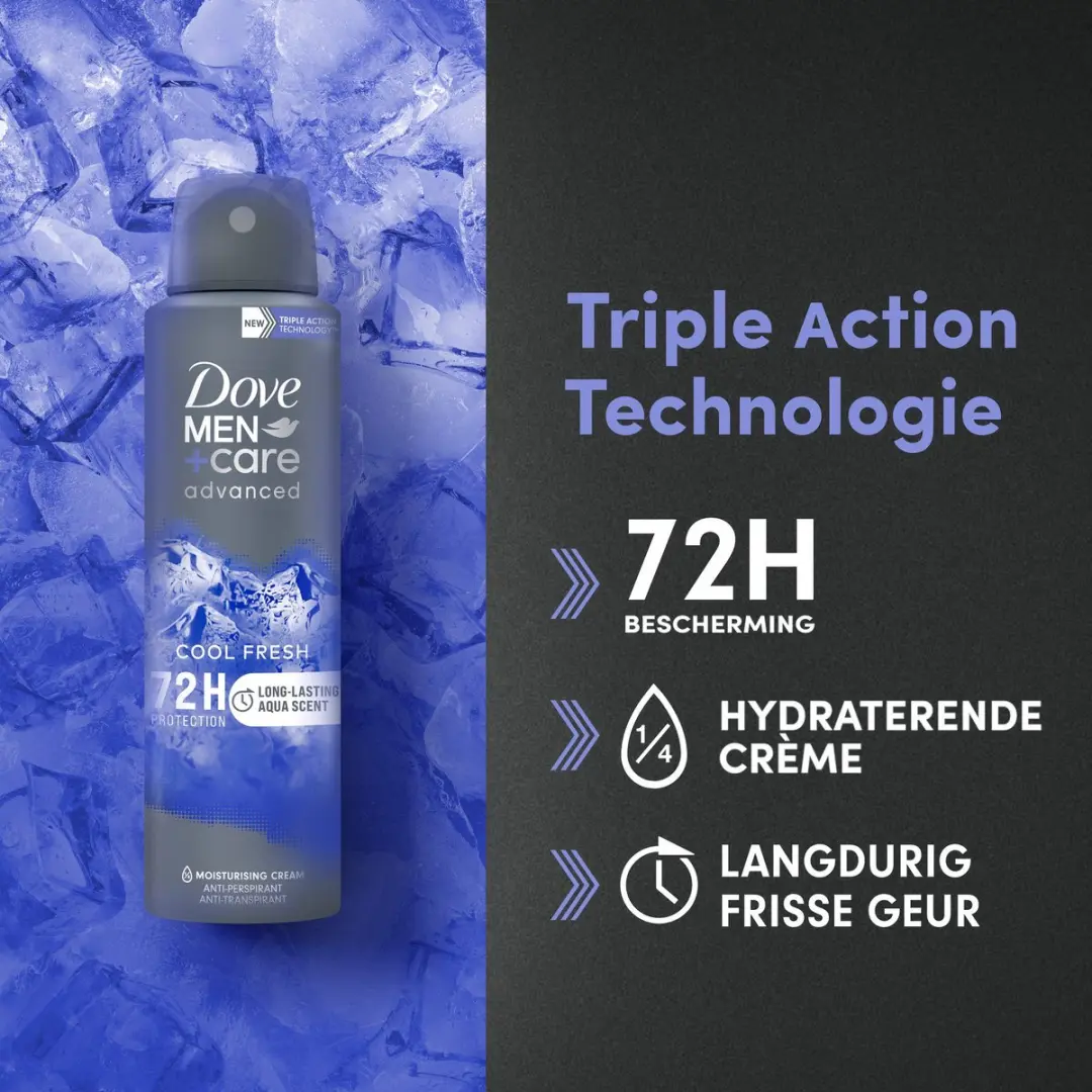 Dove Men+Care Cool Fresh Deodorant - 3x150ml