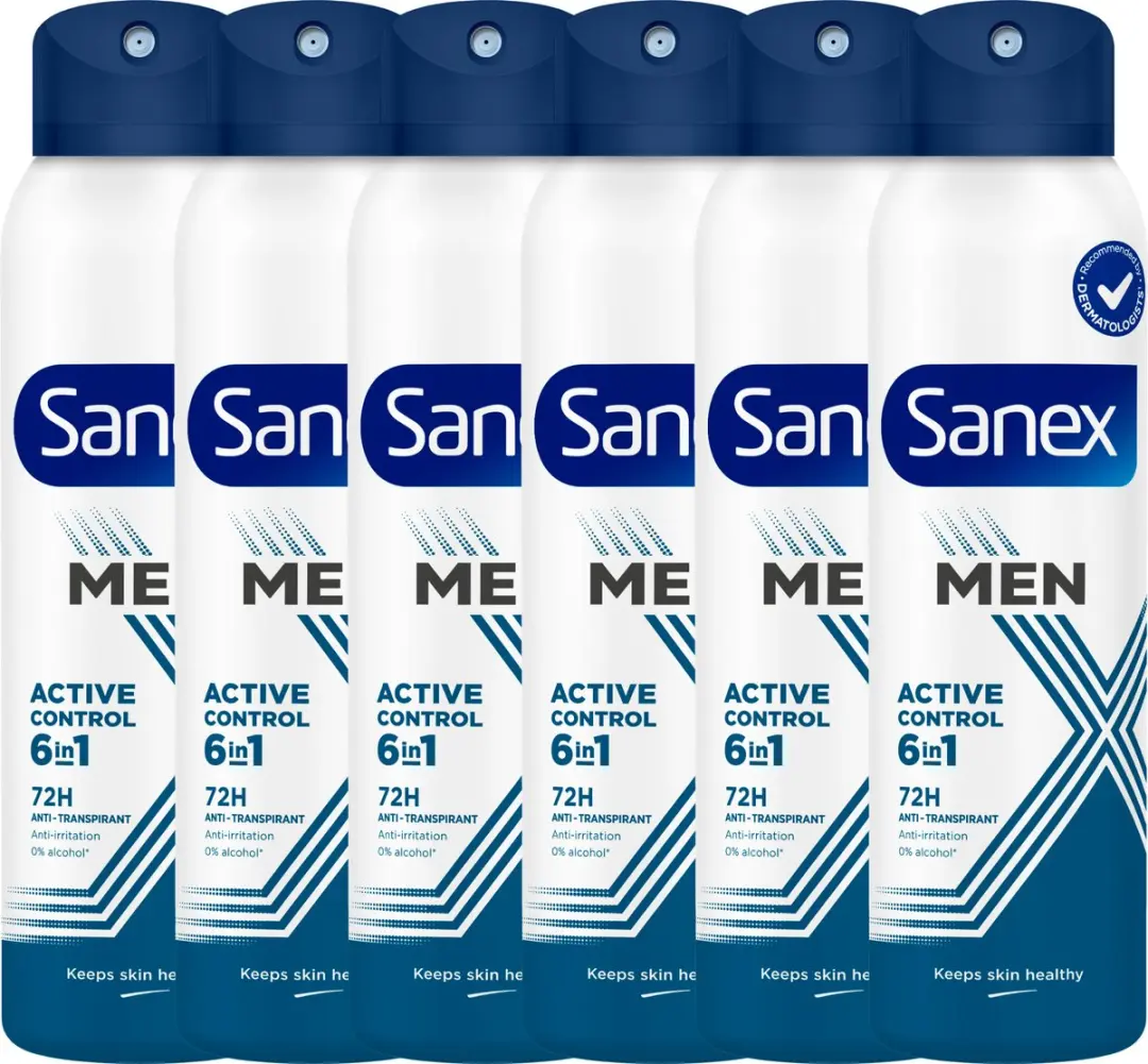 Sanex Men Active Control 72H Deo Spray 6x150ml