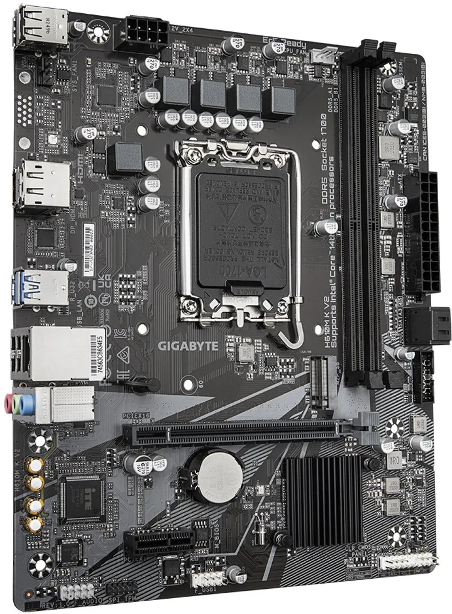 Gigabyte H610M K V2 Moederbord - Intel H610 LGA 1700