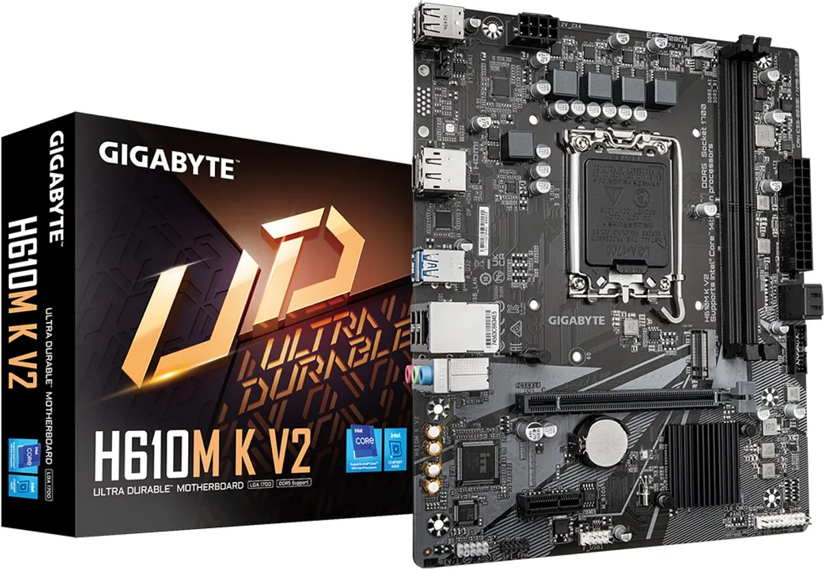 Gigabyte H610M K V2 Moederbord - Intel H610 LGA 1700