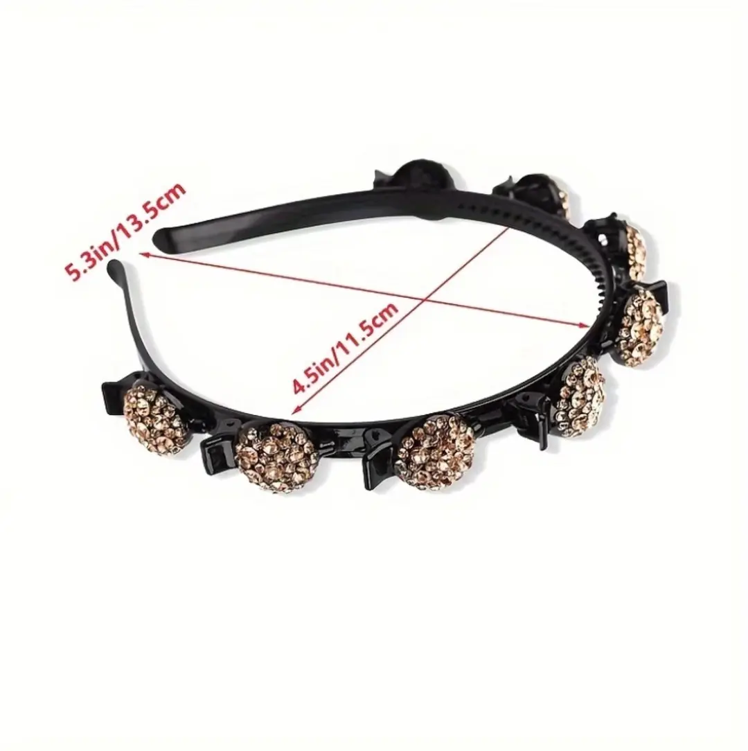 NuveX Zilver Diadeem Dames Haarband - Wit Strass
