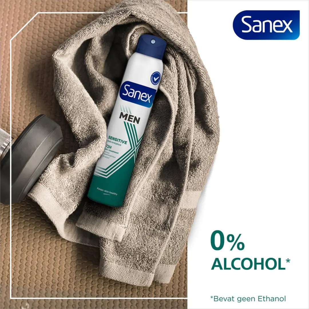 Sanex Men Sensitive 72H Anti-Transpirant Spray - 6x150ml