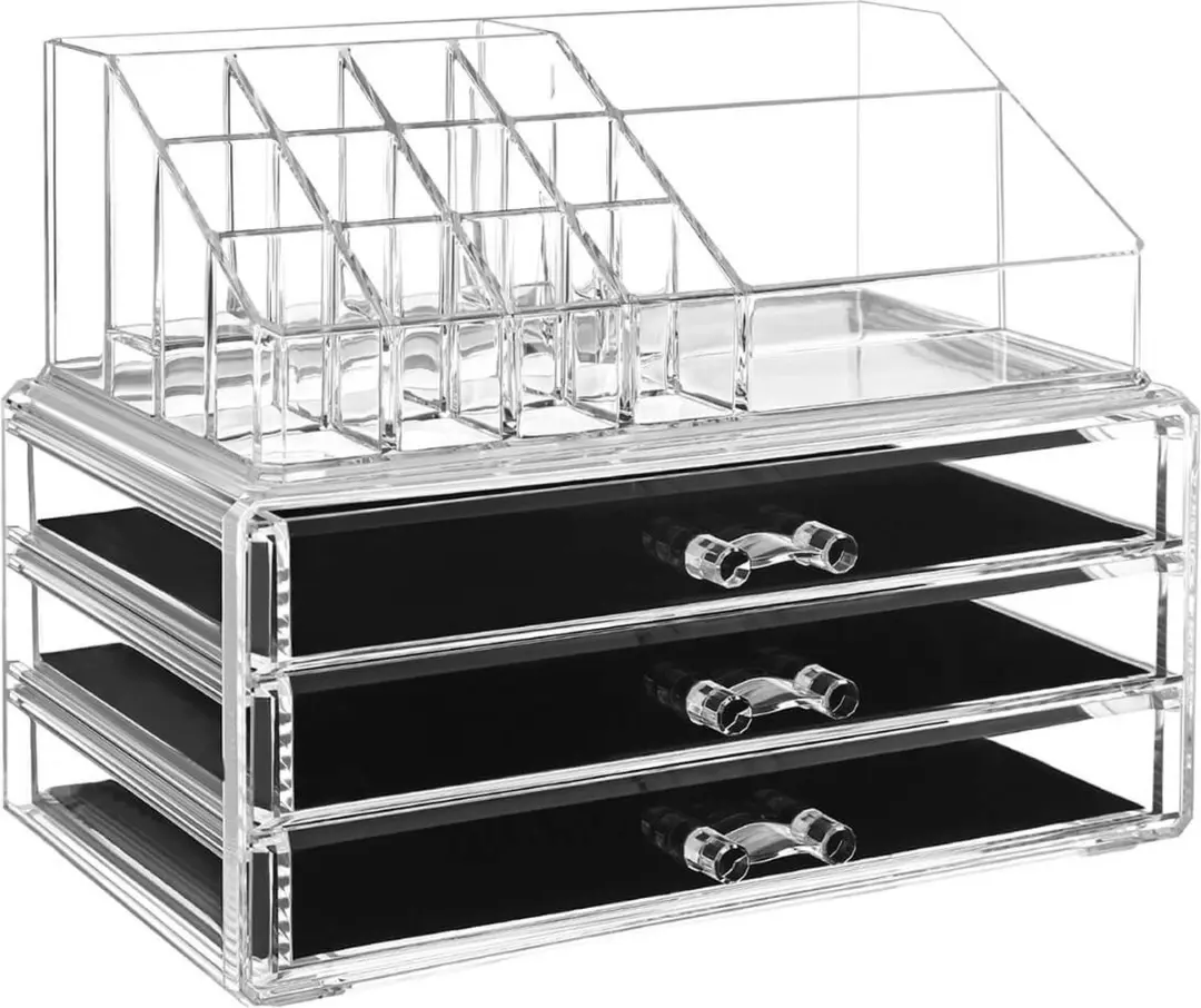 Songmics Cosmetica-Organizer 3 Lades - Transparant