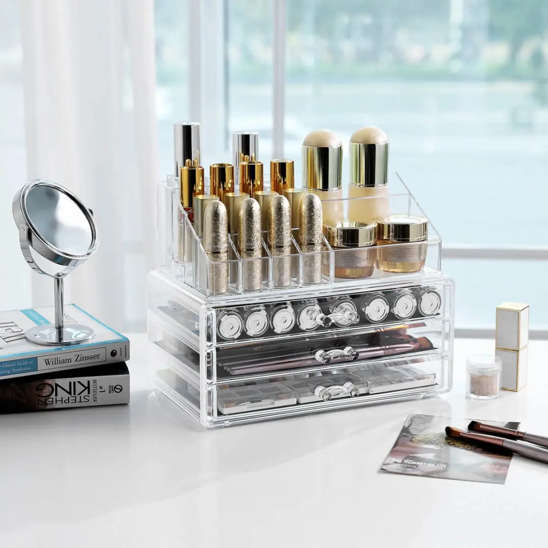 Songmics Cosmetica-Organizer 3 Lades - Transparant