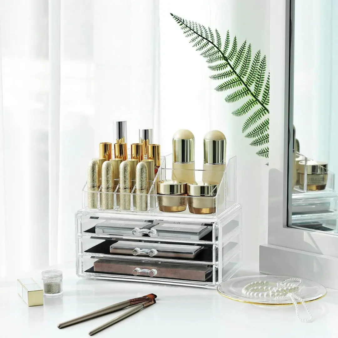 Songmics Cosmetica-Organizer 3 Lades - Transparant