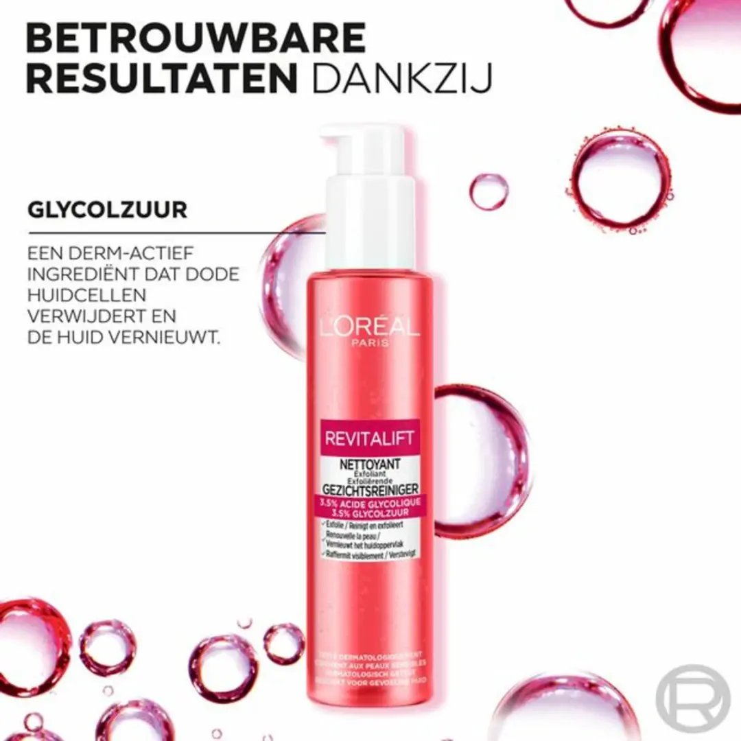 L'Oréal Revitalift Exfoliërende Reinigingsgel 150ml - 6 Stuks