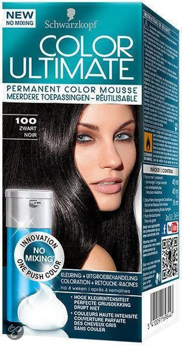 Schwarzkopf 1-0 Zwart Permanent Haarkleur 95ml