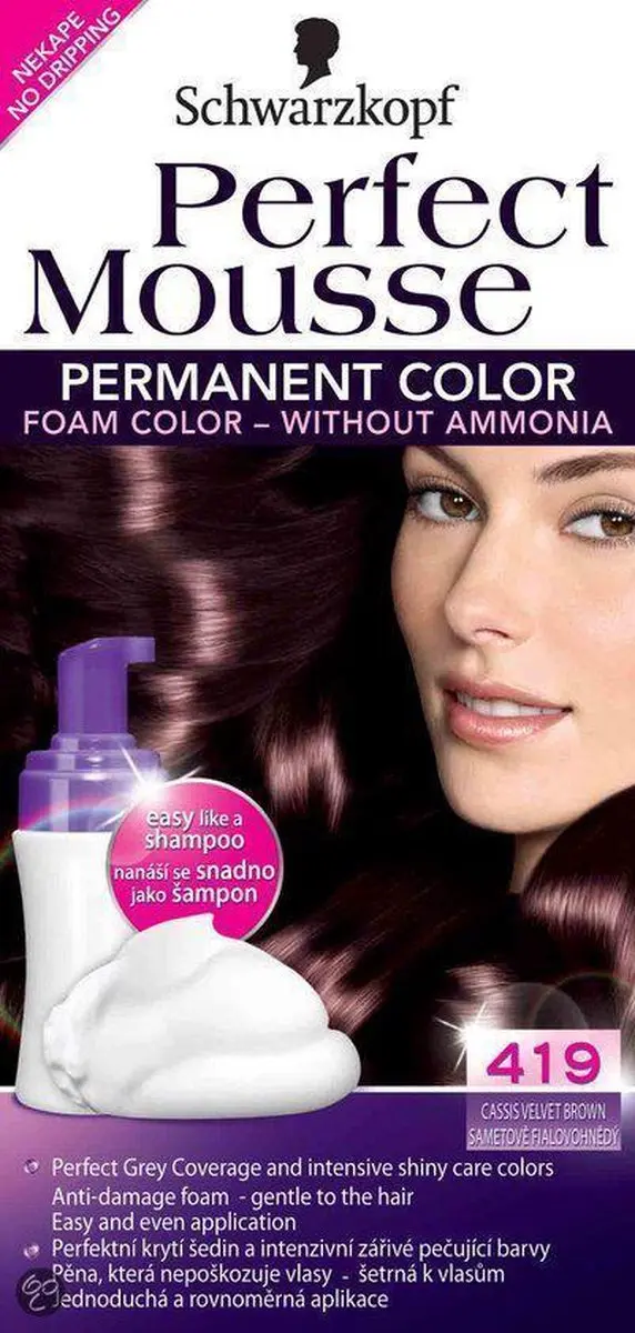 Schwarzkopf Perfect Mousse 419 Cassis Bruin Haarverf 100ml
