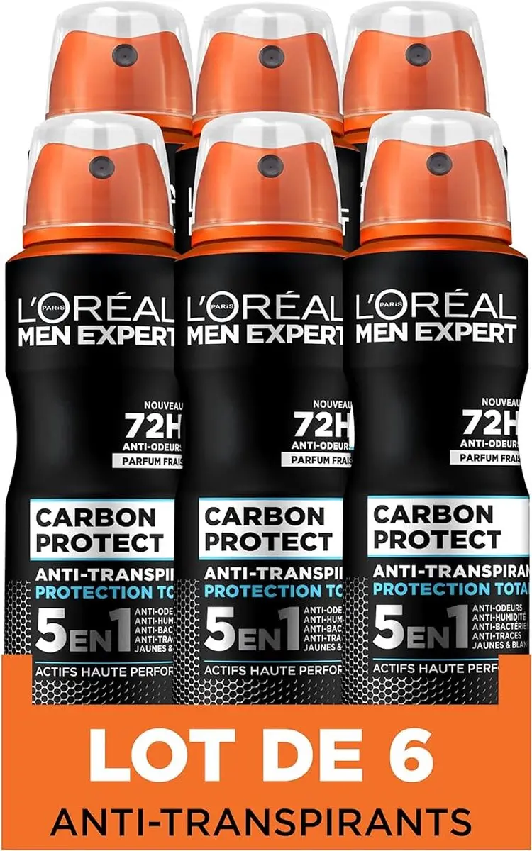 L'Oréal Men Expert Compressed Carbon Protect Deo 100ml - 6 Stuks
