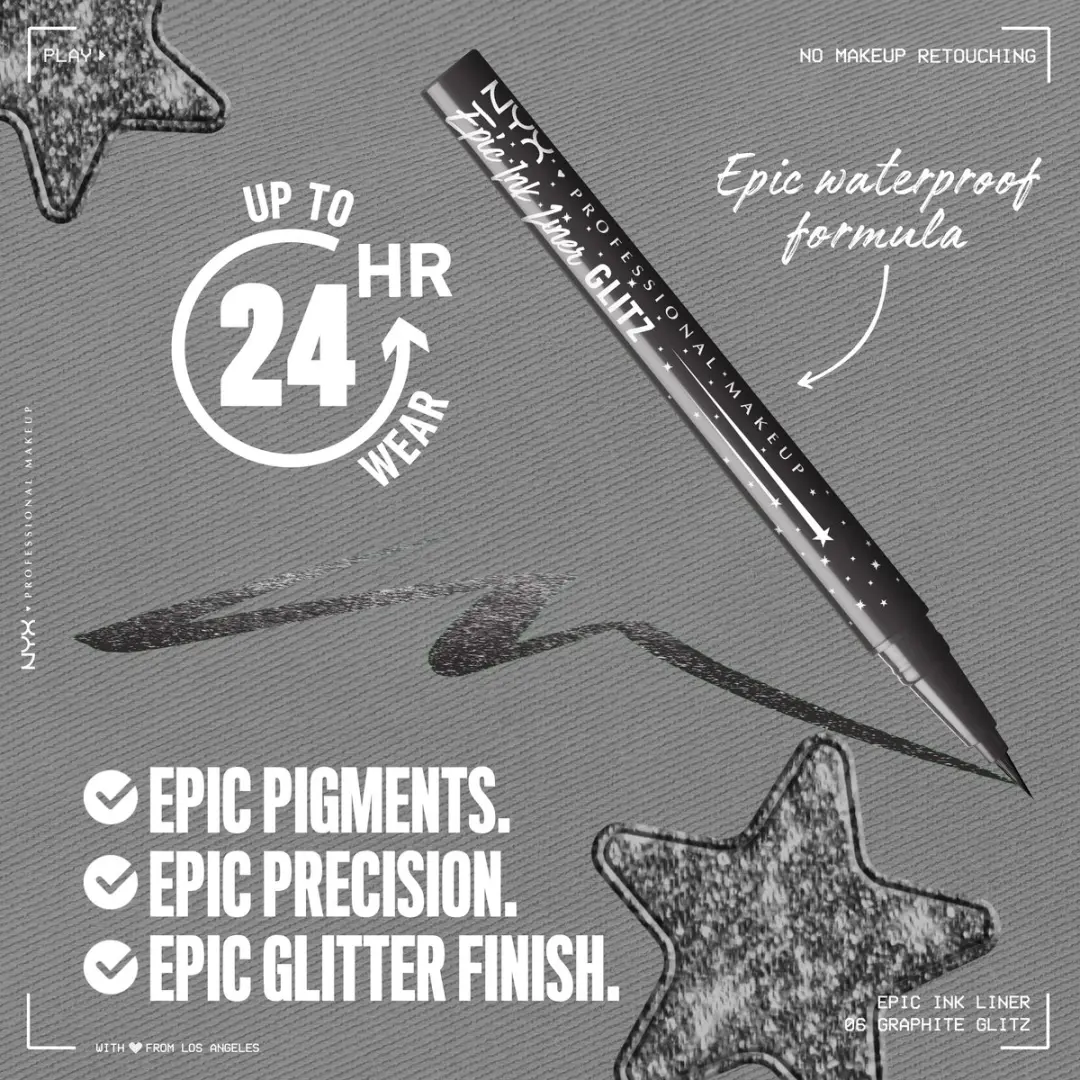 NYX Professional Makeup Epic Ink Liner Glitz - Graphite Glitz