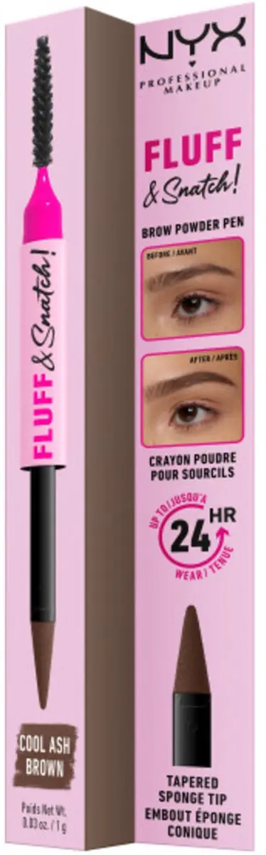 NYX Professional Makeup Fluff & Snatch! Brow Powder Pen Cool Ash Brown