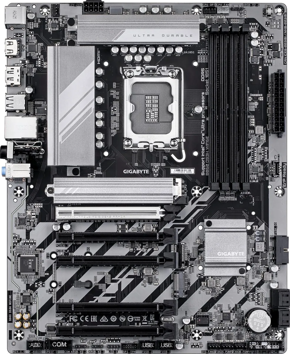 Gigabyte B860 DS3H WIFI6E Moederbord - ATX - DDR5