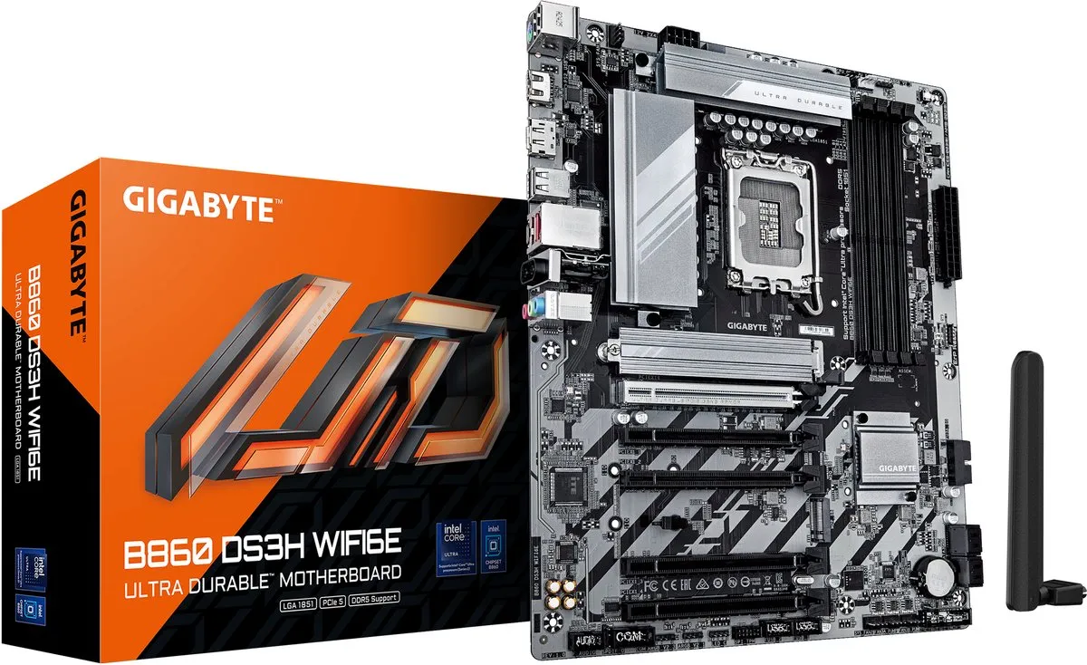 Gigabyte B860 DS3H WIFI6E Moederbord - ATX - DDR5