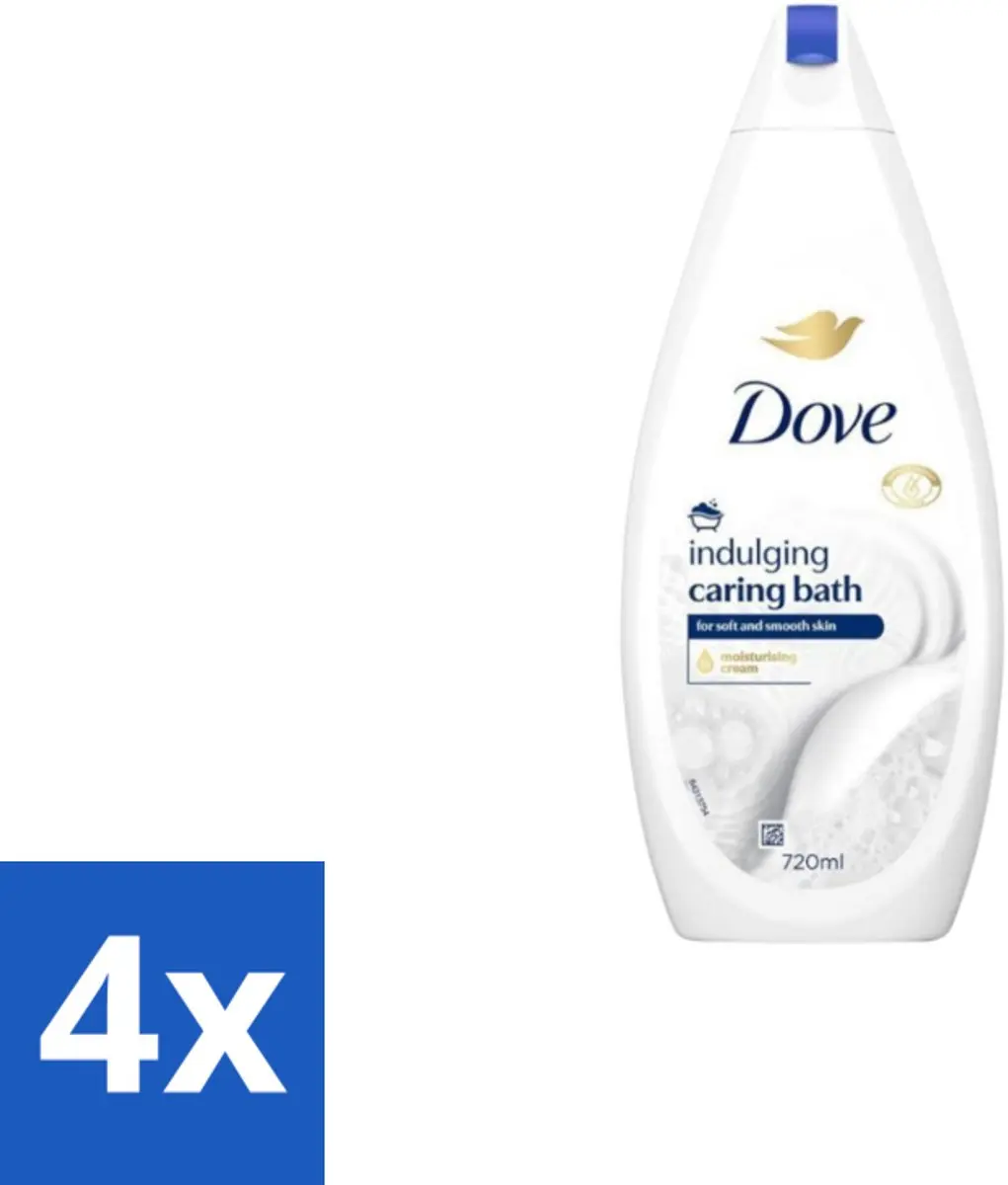 Dove Indulging Cream Badcrème 2880ml - 4 Stuks - afbeelding 2 van 3