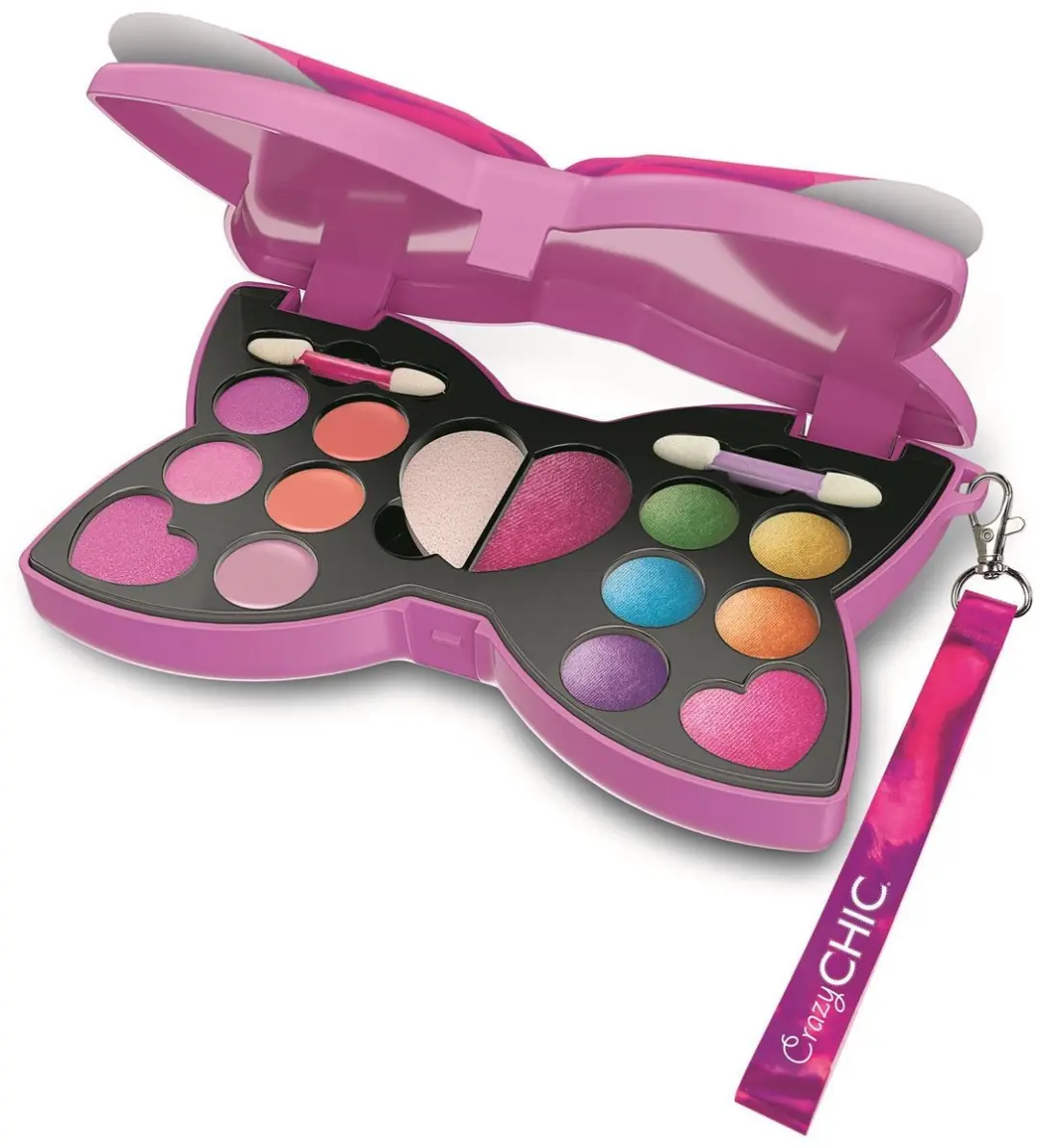 Clementoni Make-upset met strikje - Oogschaduw, Lipgloss & Accessoires - Roze/Zwart