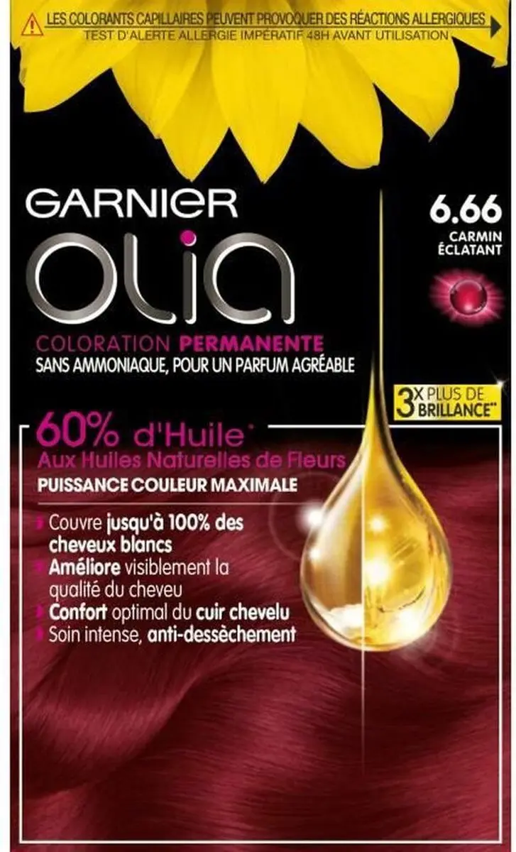 Garnier Olia 6.66 Carmine Haarkleur 290ml - 5 Stuks