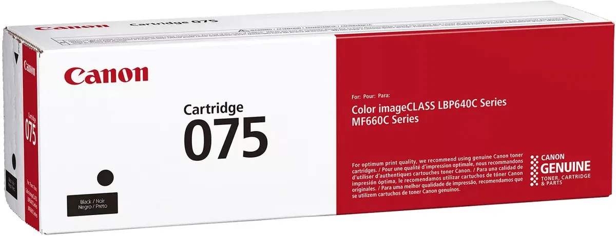 Canon 075 Tonercartridge 1300 Pagina's - Zwart
