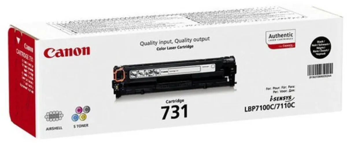 Canon 731BK Tonercartridge - 1400 Pagina's - Zwart