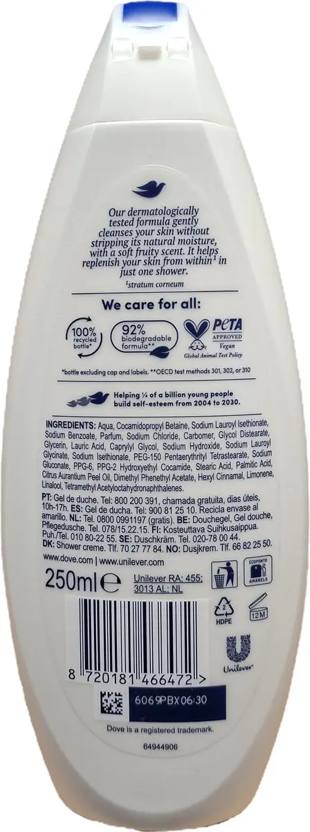 Dove Hydrate Douchegel Sulfaatvrij - 4x 250ml