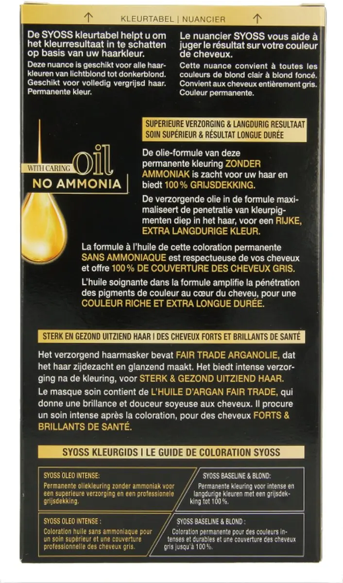 SYOSS Oleo Intense 7-00 Middenblond Haarkleuring 115ml