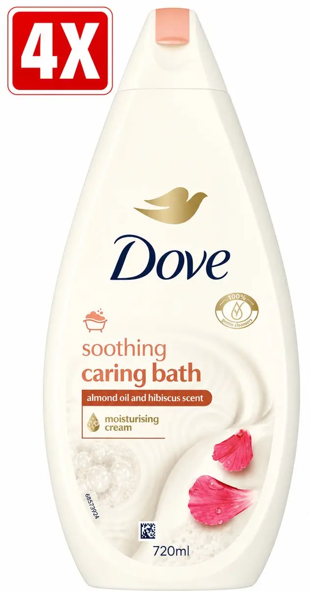 Dove Bad Soothing Almond & Hibiscus 2160ml (4x720ml)